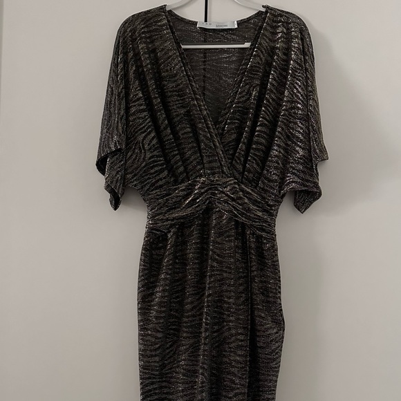 IRO Shimmering Black Midi Dress - Picture 1 of 2
